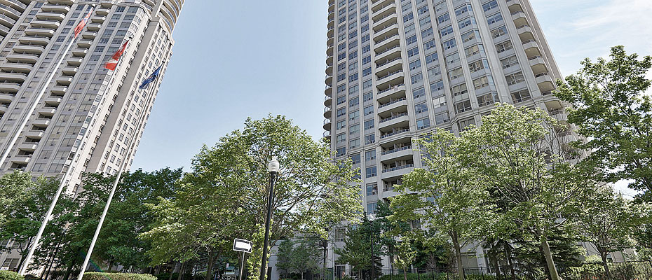 Skymark West Condos at 25 and 35 Kingsbridge Garden Circle in Mississauga