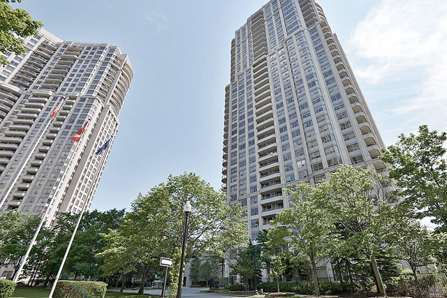 Skymark West Condos at 25 and 35 Kingsbridge Garden Circle in Mississauga